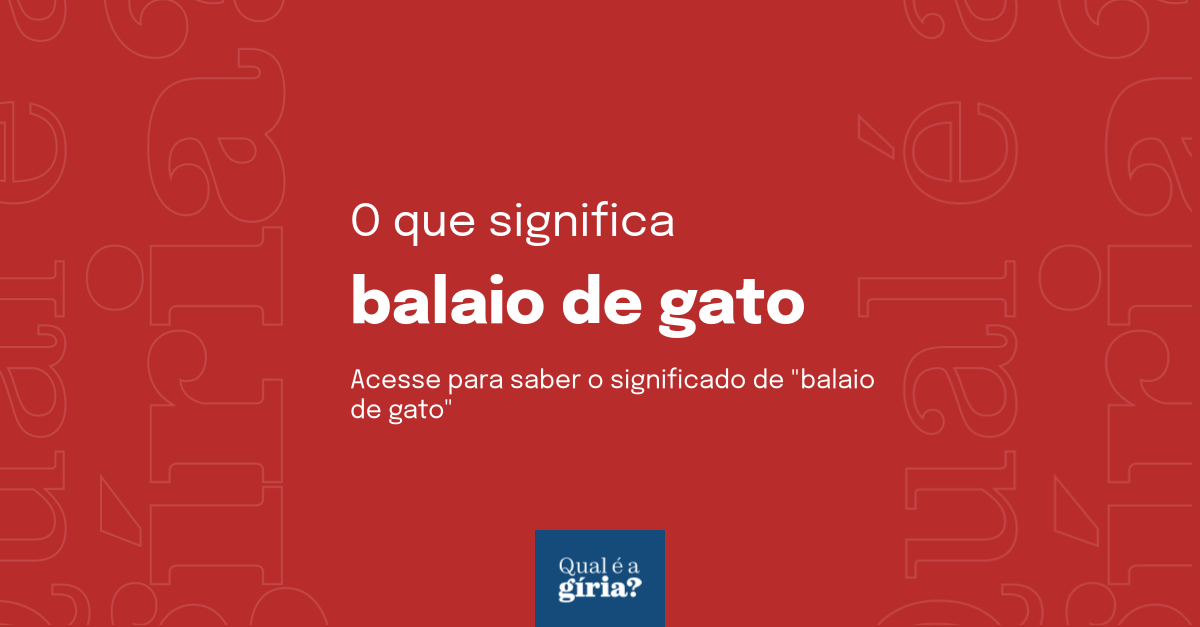 O Que Significa Balaio De Gato Qual O Significado De Balaio De Gato O